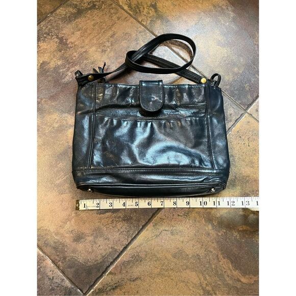 SAS Women’s Navy Leather Shoulder Purse - Picture 11 of 12